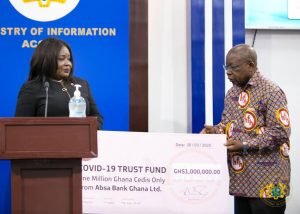 Absa Bank Ghana donates GHȼ1 million to Covid-19…