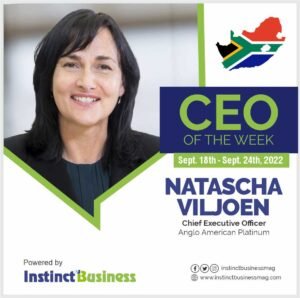 Natascha Viljoen, Chief Executive Officer, Anglo American Platinum ...