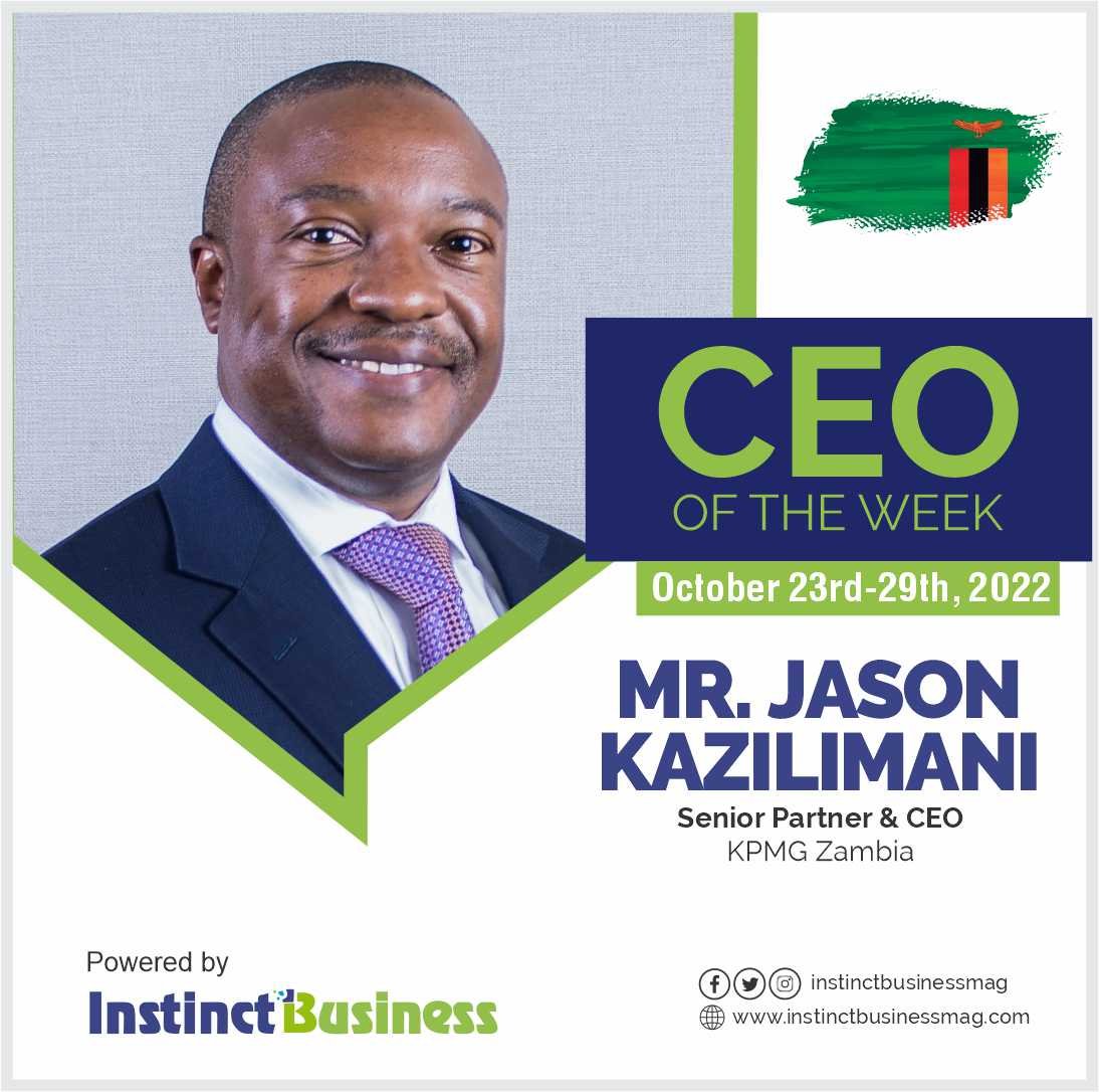 Jason Kazilimani, Senior Partner & CEO, KPMG in Zambia, Named InstinctBusiness “CEO OF THE WEEK”