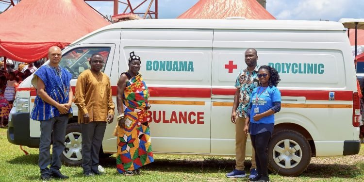 Ghana: Kasapreko and GIZ aid Bonuama community with ambulance, water plant